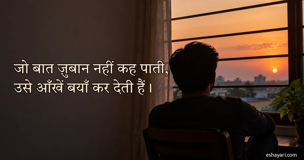 Ankahe Ehsaas Shayari (अनकहे एहसास) - khidki ke paas baithi parchhai, shaam ki roshni