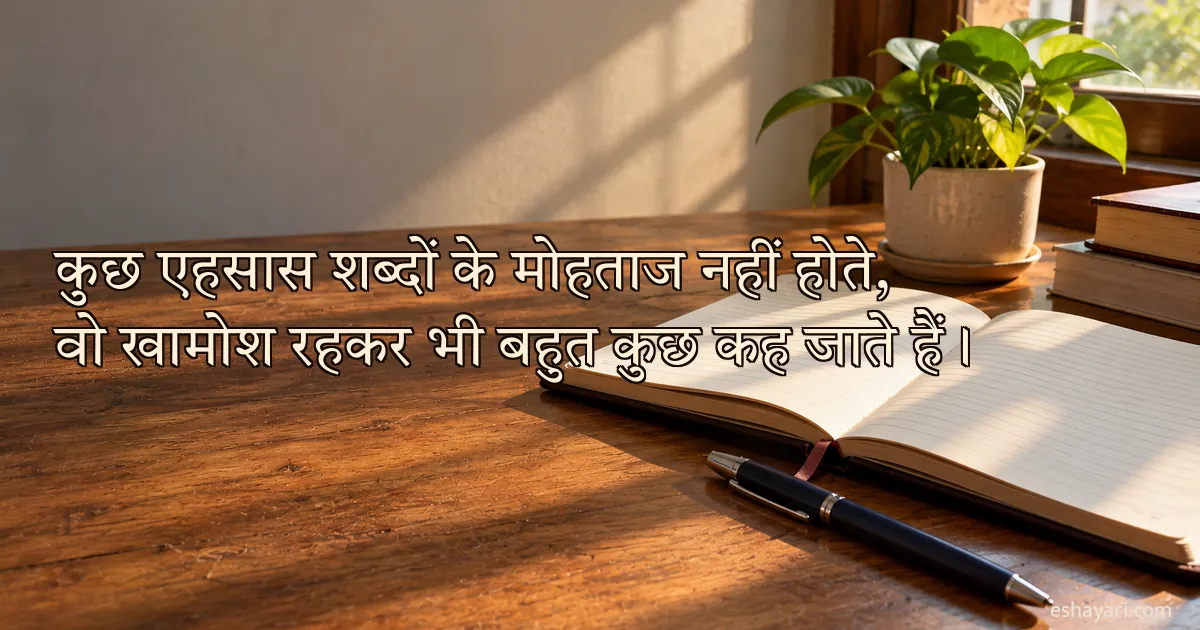 Ehsaas Shayari in Hindi (एहसास शायरी) - khuli diary aur kalam ke saath dil ke jazbaat