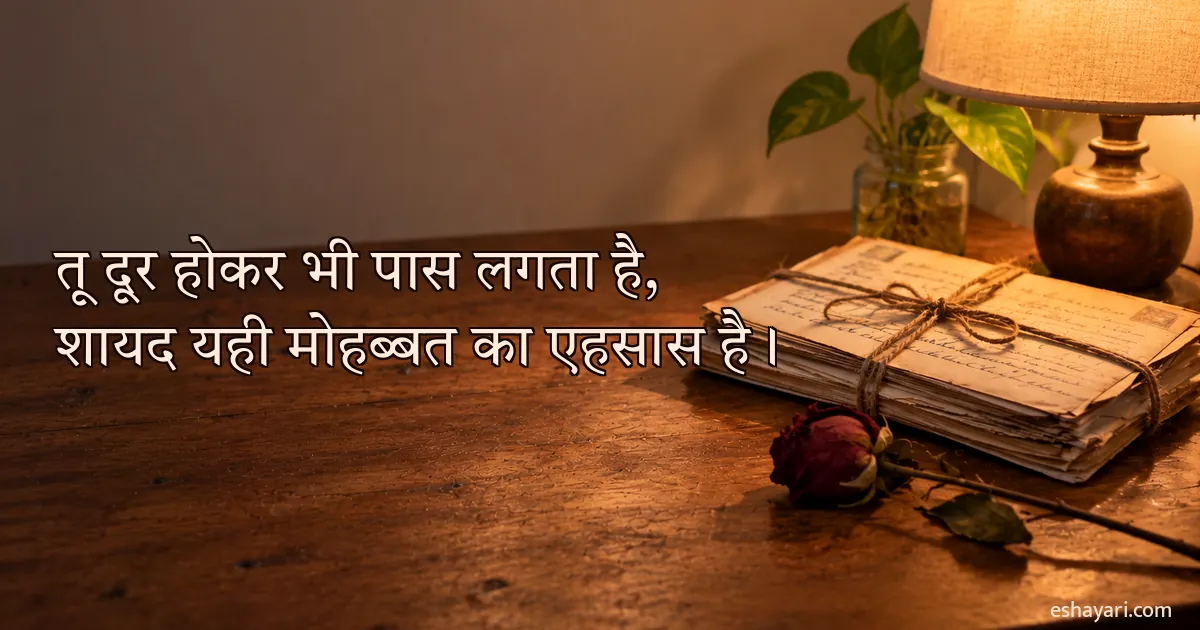 Mohabbat Ke Ehsaas Shayari (मोहब्बत के एहसास) - purani chitthiyan aur sookha gulab