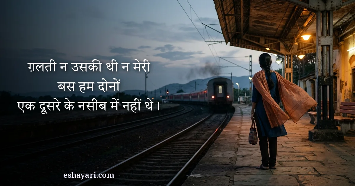 ग़लती न उसकी थी, न मेरी / बस हम दोनों एक-दूसरे के नसीब में नहीं थे